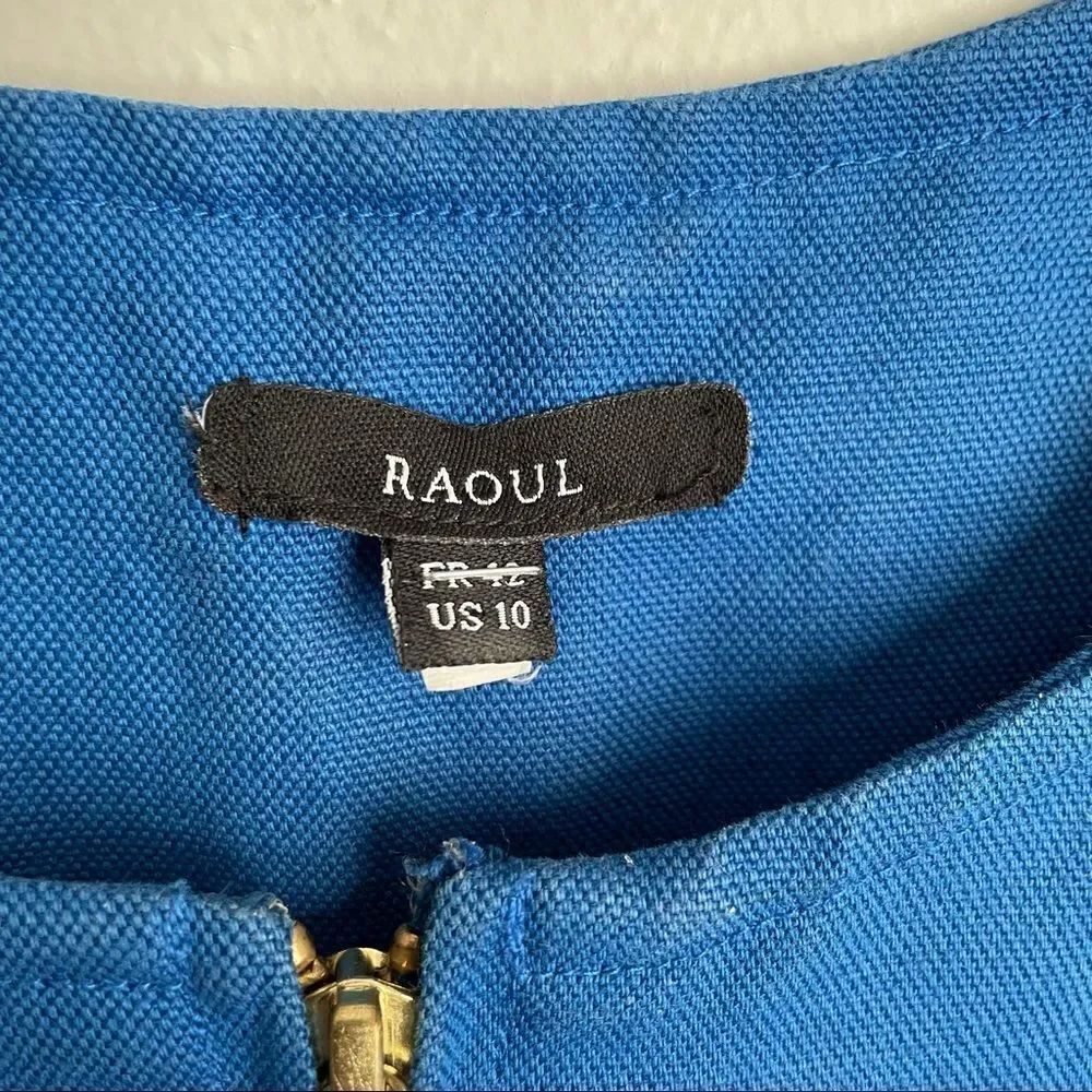 Revolve RAOUL Zip Front Sleeveless Shift Mini Dress - Picture 6 of 8